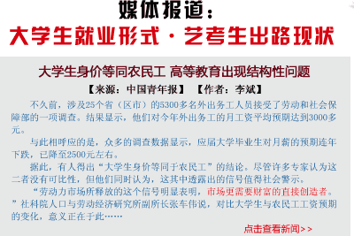 大学生身价等同于农民工